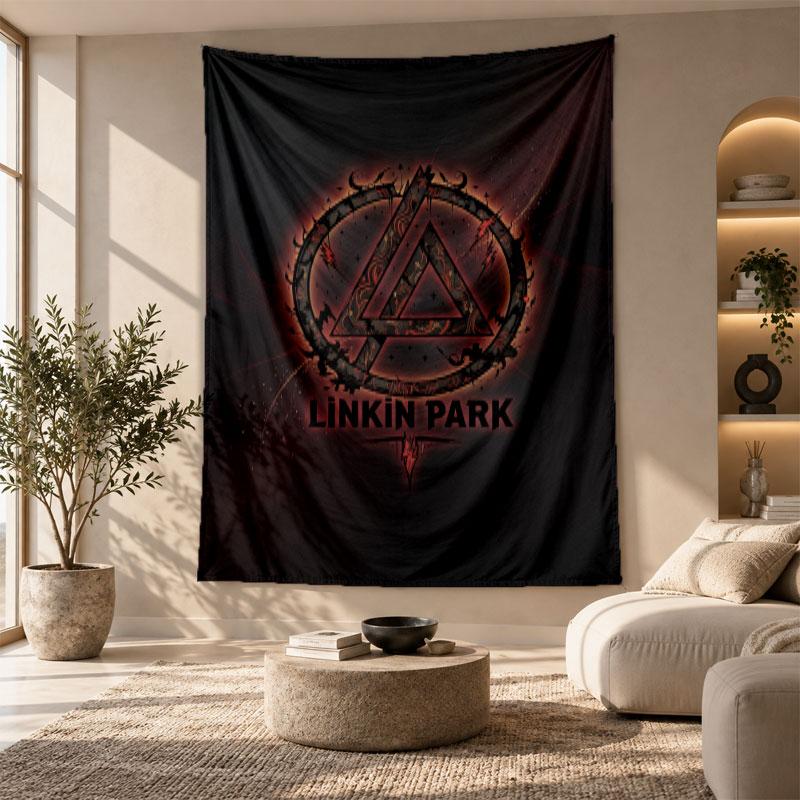 Decorative Tapestry,Linkin Park Printed Wall Art, Lightweight Wall Hanging For Bedroom Background