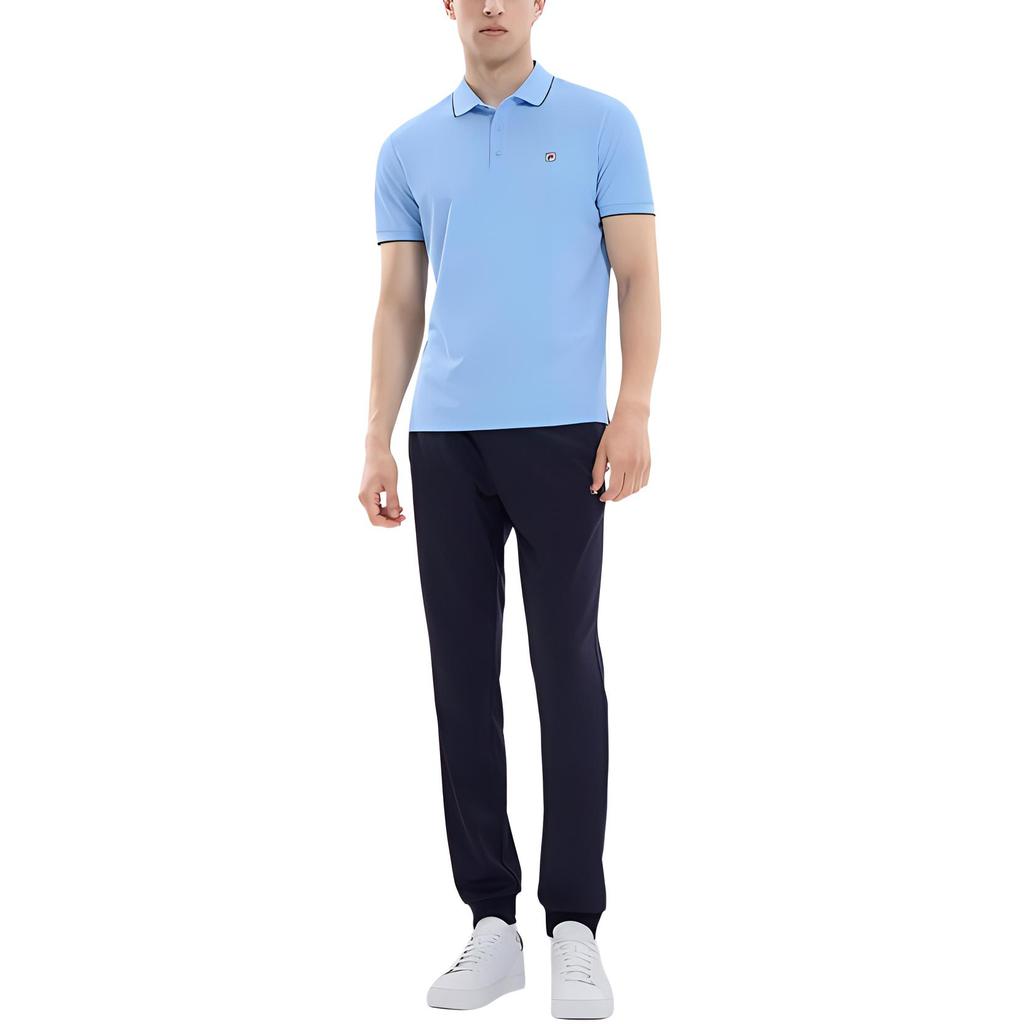FILA WHITE Polo Shirt Men's Light Bright Blue F51M523102F-LB