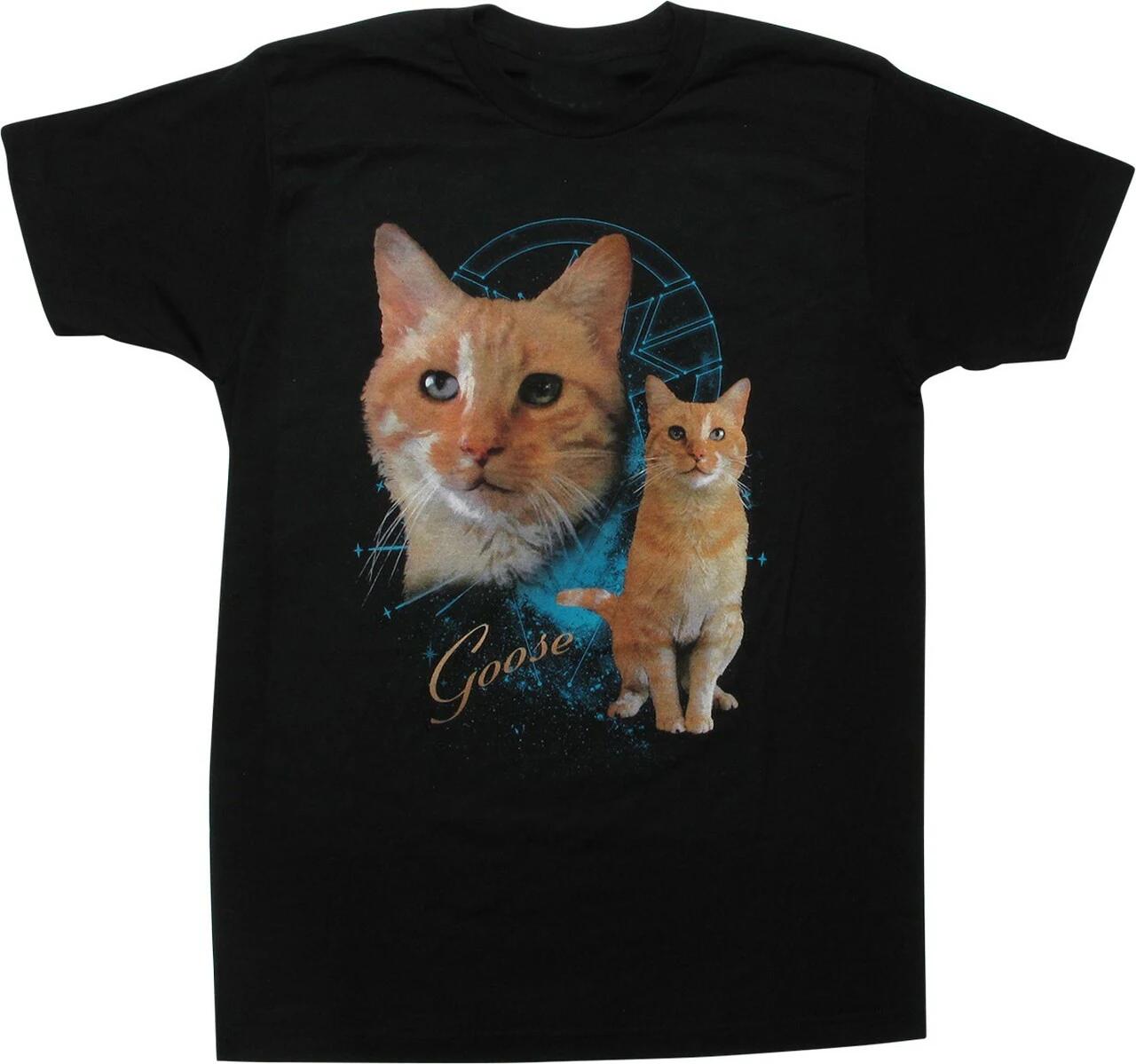 

Flerken. Goose The Cat T Shirt New 100% Cotton Short Sleeve O-Neck T-shirt Casual Mens Top - Men s Summer Cotton Graphic Tee S разноцветный