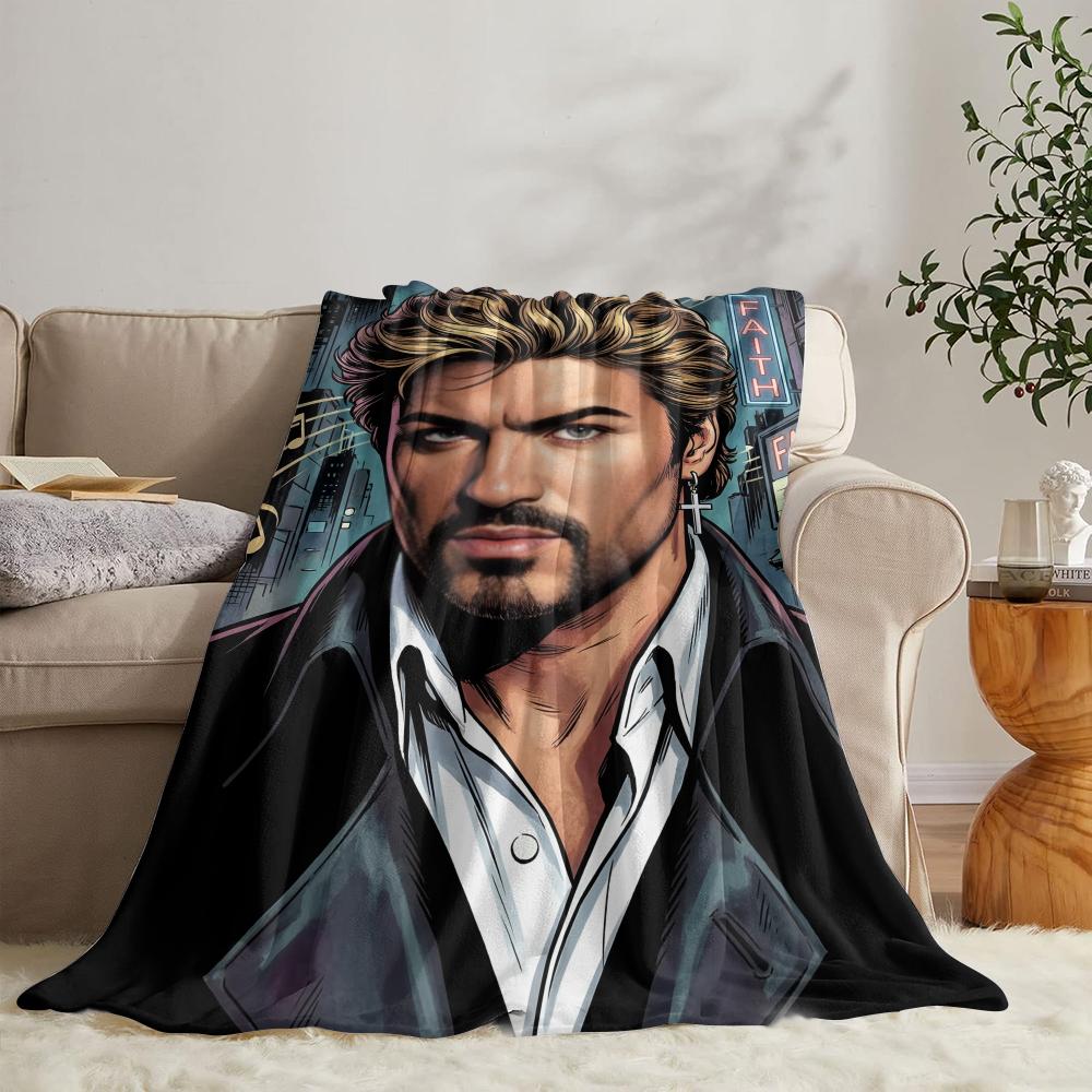 G-George Michaels Throw Soft Flannel Throw Summer Blanket Lightweight Cozy Nap Blanket for Sofa Bed Travel