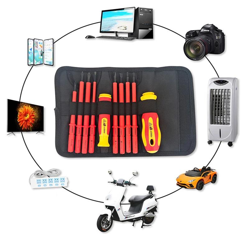 10PCS Magnetic Screwdriver High Hardness Detachable Plum Blossom Screwdriver Electrician Professional Set