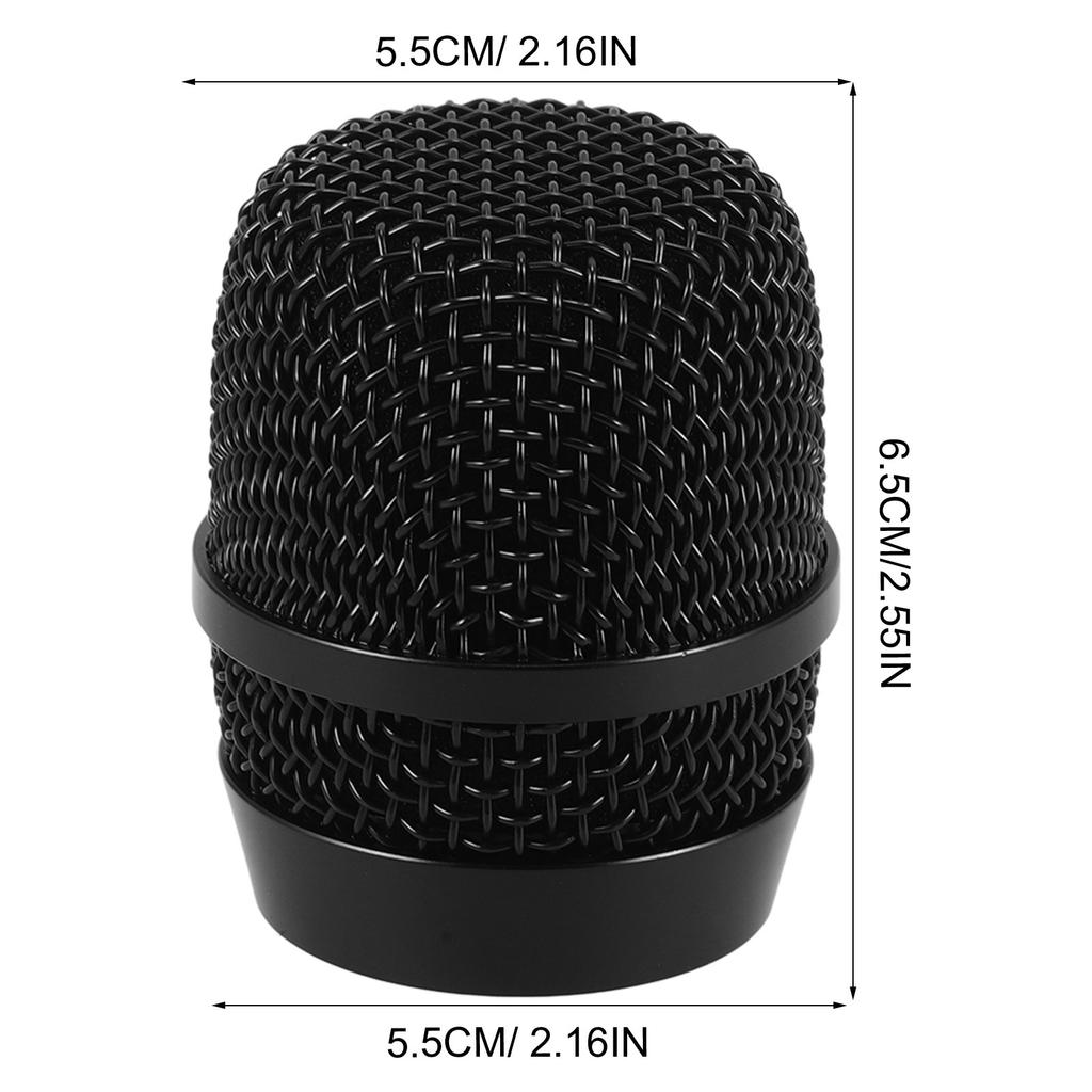 Microphone Replacement Grille Metal Mic Cover Universal Windscreen Mesh Head Caps For Noise Reduction Compatible With