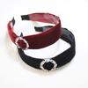 Lystrfac  New Velvet Rhinestone Bow Hairband Vintage Knot Women Headband Girls Fashion Hair Hoop Bezel Female Accessories