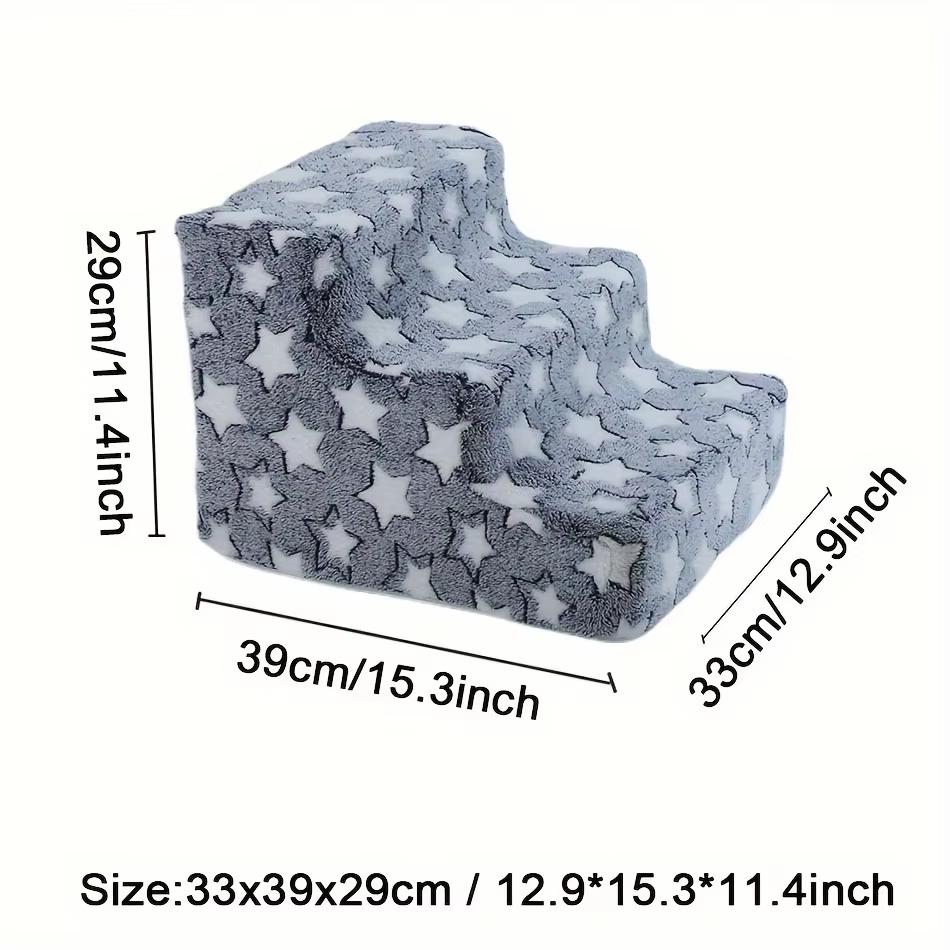 3/4 Pet Steps Foam Dog Secure Stairs Ramps Non-Slip Pet Star Steps for Protect Older Dog Pet with Joint Pain Sofa Bed Ladde Gift