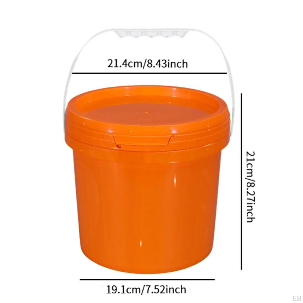 Paint Can Food Storage Container 5L Multipurpose Easy to Clean Bucket with Lid and Handle for