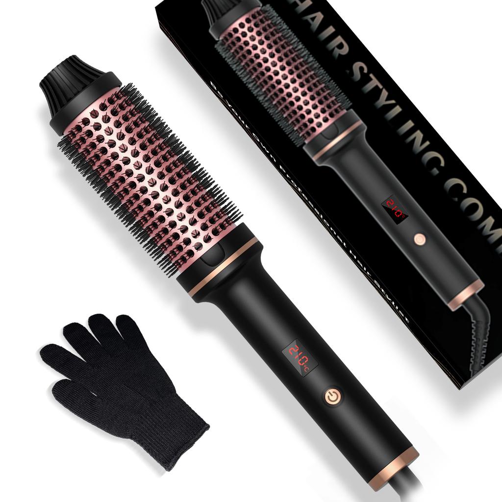 Hair Dryer Comb 2 In 1 Curling Iron Straight Hair Negative Ion Hair Dryer High Power Hot Air Comb