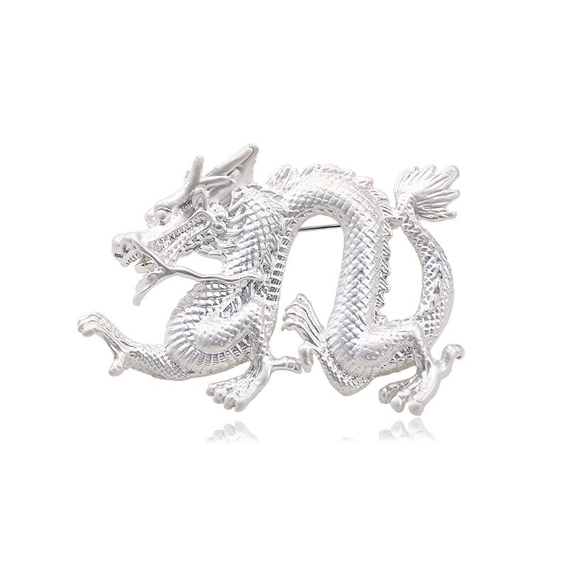 Retro Drip Oil Cartoon Dragon Brooch - Men's Suit Pin Accessory