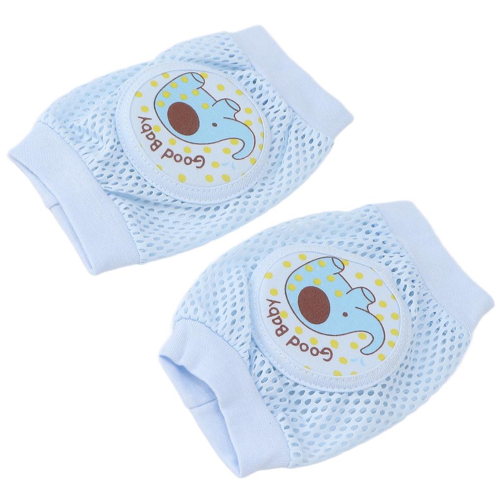 Baby Knieschoner Blaues Elefantenmuster Babys Krabbeln Kleinkinder Sturzschutz Stoßschutz Ellenbogenschoner