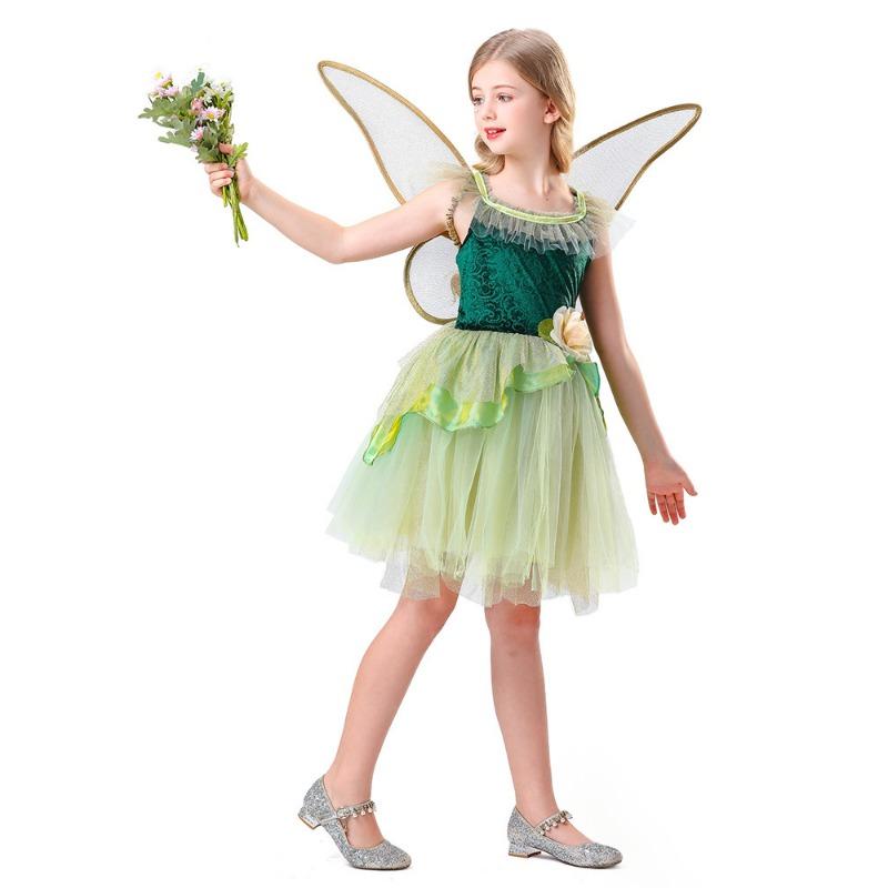 Children's Day girls princess tutu dress shows costumes forest flower fairy elf dress with wings