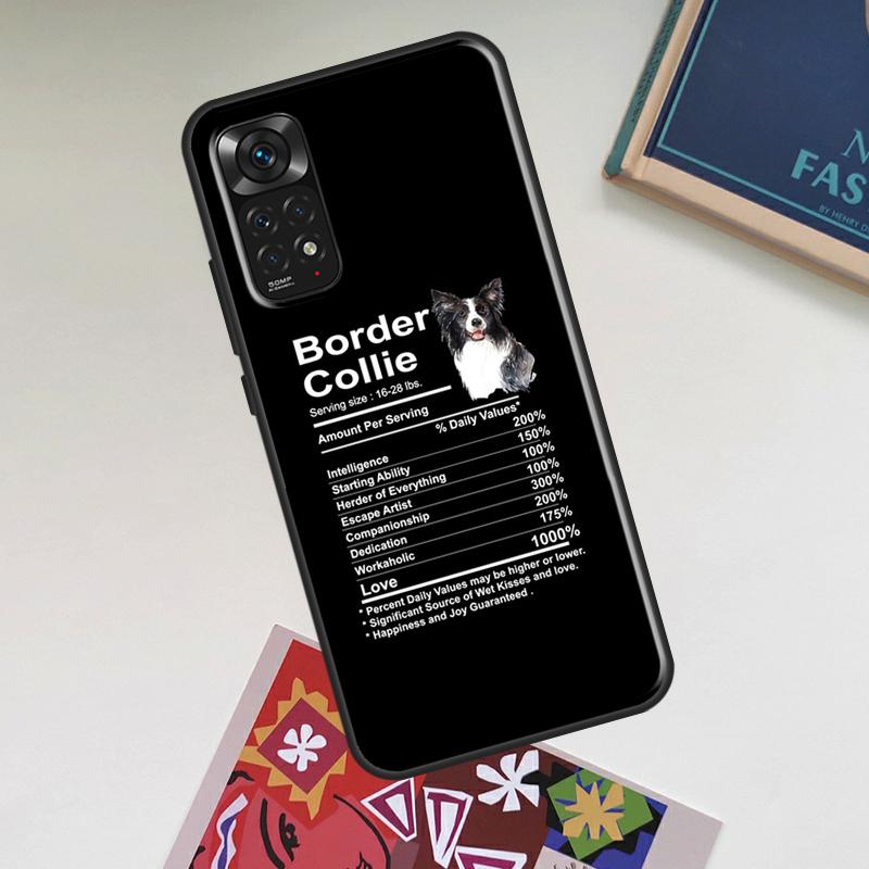 Cartoon Border Collie Case For Xiaomi Redmi Note 14 Pro 13 12 11 9 10 15 Pro Plus Redmi 15 C 14C 13C 10C 12C Cover