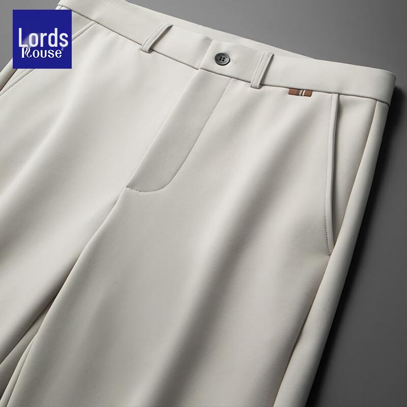 LUOZI Men's Spring Autumn Business Casual Straight-Leg Trousers