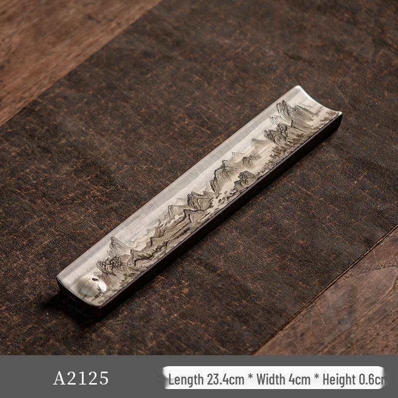 Guochao River & Mountain Ceramic Incense Holder - Retro Incense Stick Tray for Indoor Use