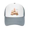 Pink Bow Leopard Holiday Trees Mesh Baseball Cap Casual Hat Outdoor  For Womens Unisex FeUnisex