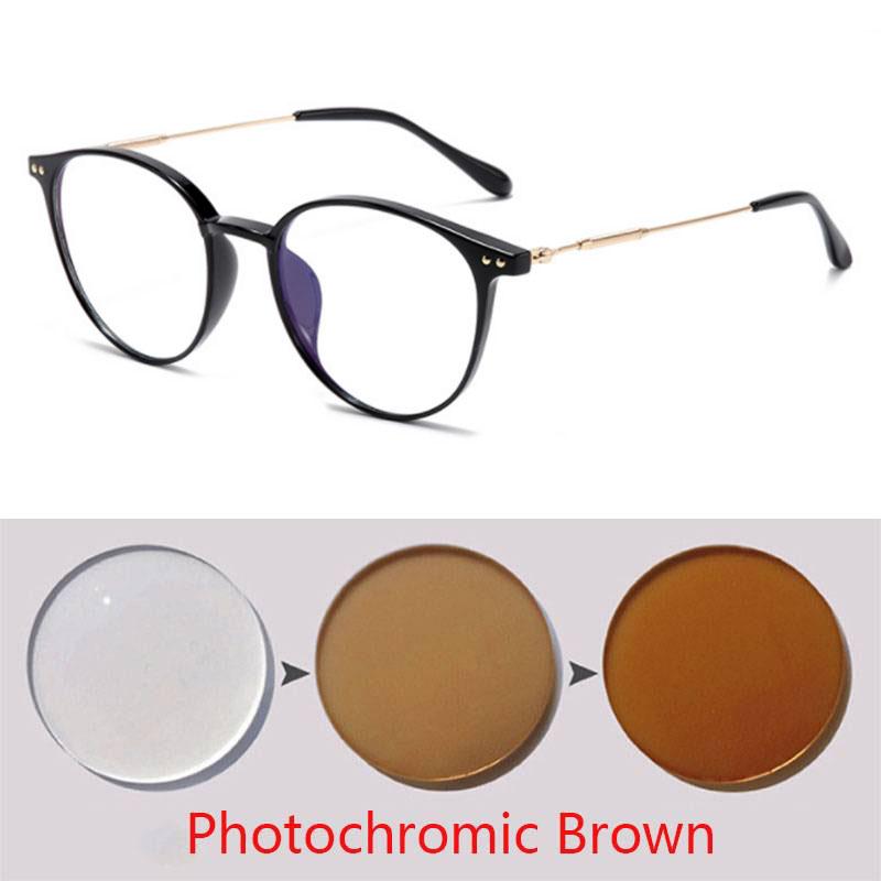 Round Rivet Frame Prescription Spectacles Myopia -0.5 To -6.0  Super Light Hyperopia +0.5 To +6.0