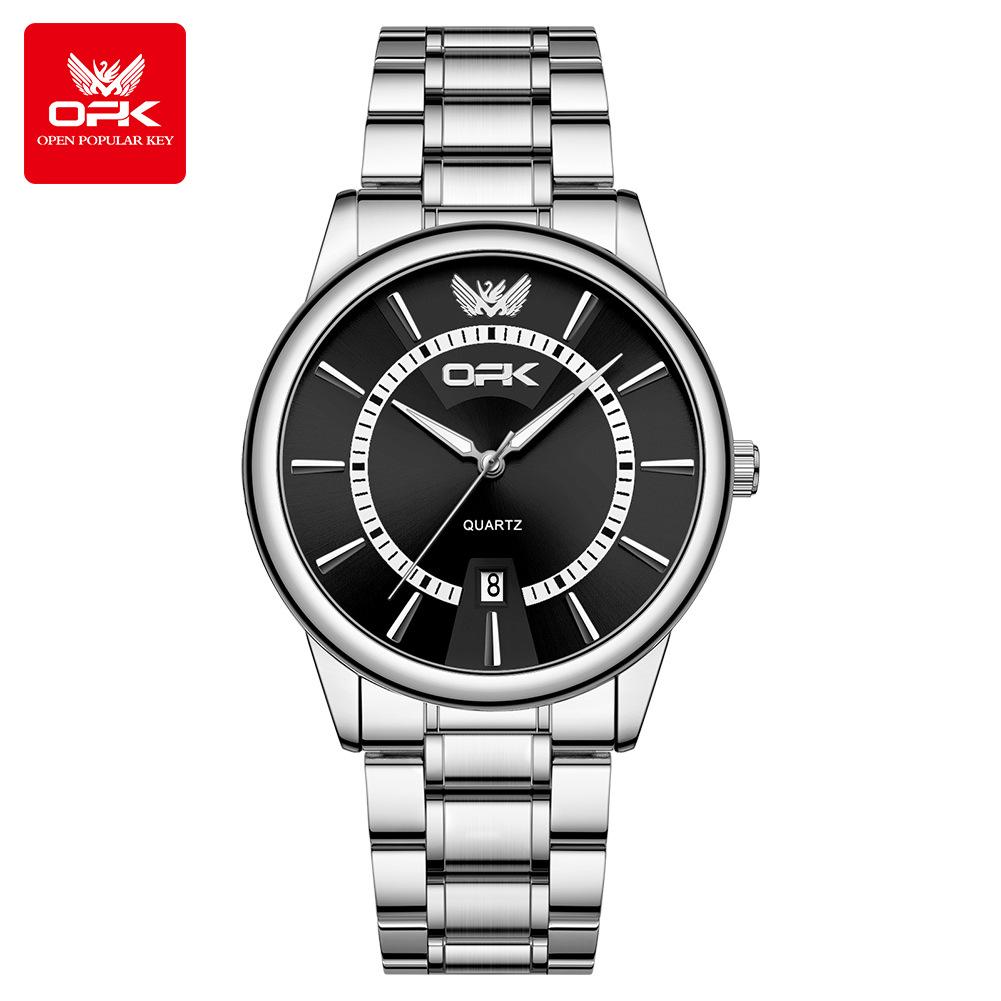 OPK Brand Watch Single Calendar Waterproof Quartz Watch Luminous Men's Watch Men's Watch