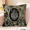 Pirate Ship Rune Skull Pillow Anime Pillow Sofa Bed Head Pillow Cover Cushion Cover 45x45 cm Fashion