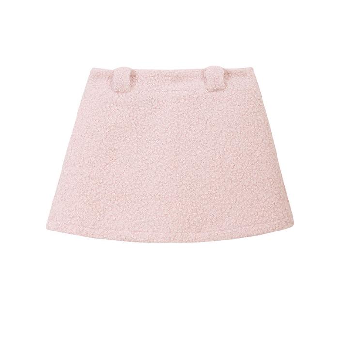 Women s Lambswool A-line High-Waisted Slimming Skirt - Autumn/Winter 2026 XL розовый