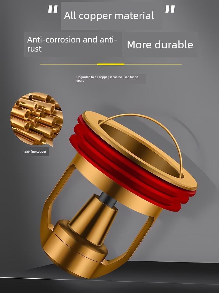 All-Copper Floor Drain Deodorizer for Bathroom, Universal Inner Core for Sewer Pipes, Anti-Odor Device, Sealing Non-Return Valve, Insect Prevention
