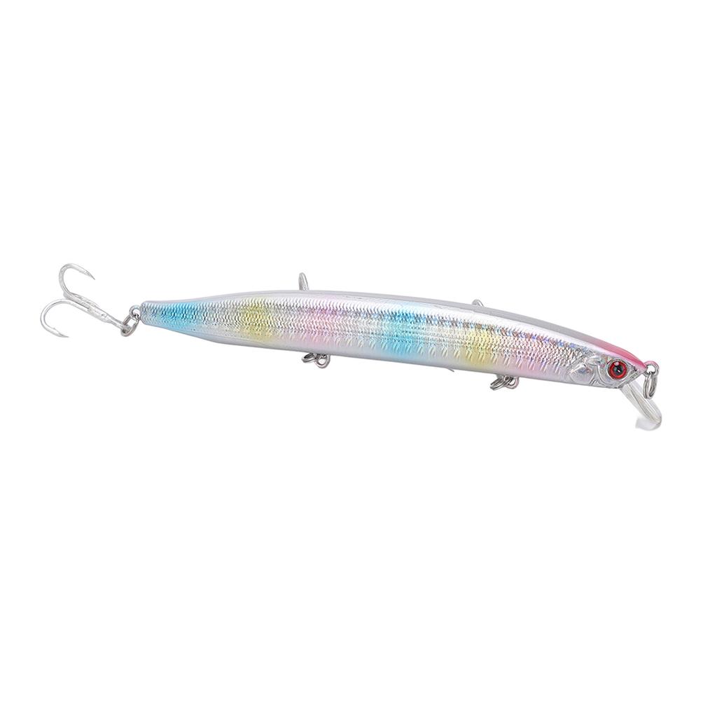 Anti Corrosion Minnow Lure 3D Eyes Fishing Hard Bait Fishing Tackles with 3 Sharp BarbsNo. 3