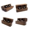 Ring Box for Wedding Ceremony Wooden Double Ring Bearer Holder for Wedding