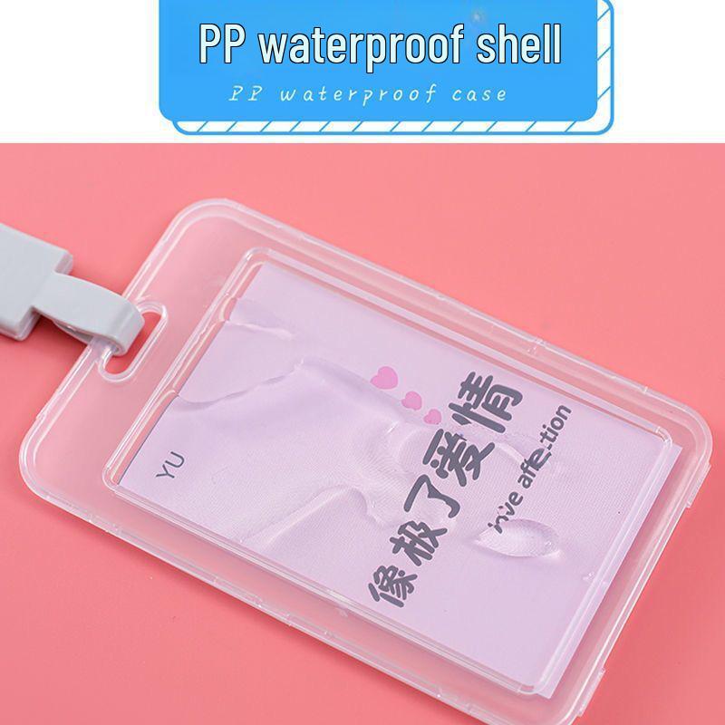 Transparent Flip-Open Card Holder for Student ID, Transit Pass, Bank Card, and Access Badge