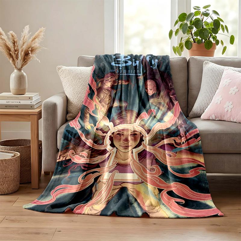 Buffy Blanket Flannel Blanket Soft Cozy Plush Throw for Sofa Bed Lightweight Home Decoration