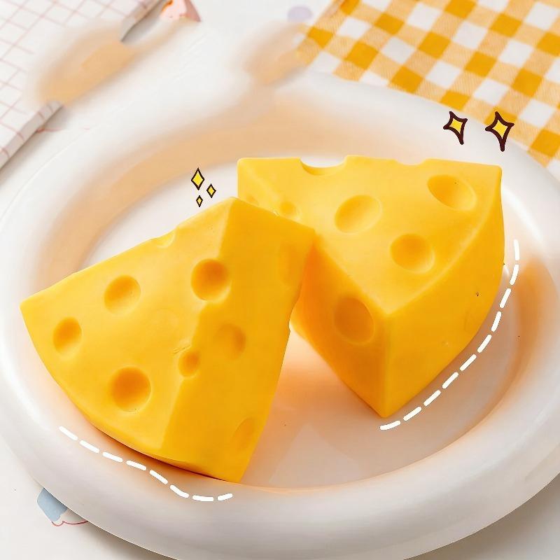 Simulation Cheese Squishy Toys Stress Relief Triangular Cheese Squishy Toy Slow Rising Sensory Squeeze Toy Birthday Party Favors