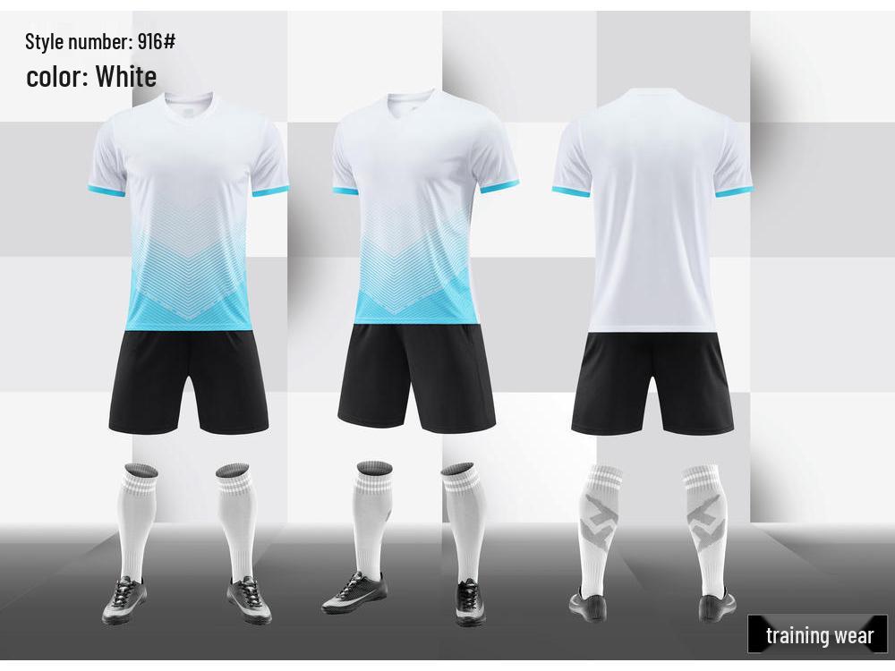 Customized Short Sleeve Football Jersey Set for Men, Women & Kids - Includes Number Printing for Team & Training