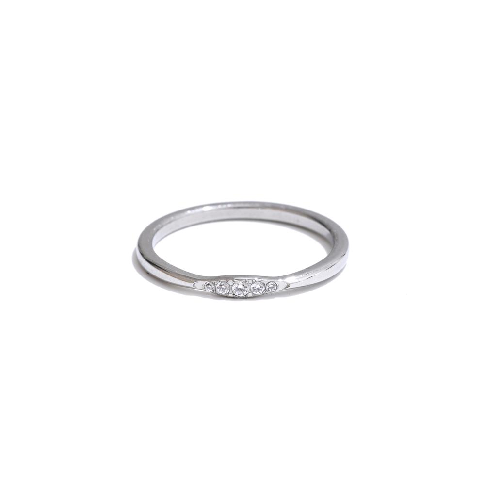

Yhpup 6789# Cubic Zirconia Geometric Thin Ring Casting Stainless Steel Metal Minimalist Charm Jewelry Wholesale 9
