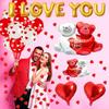 Valentine's Day Arch Balloons Decor Easy Installation Long Lasting Roses Red Balloons Set Wedding Hall Decor Wedding Party