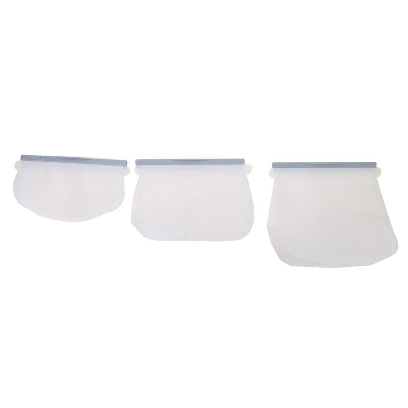 Transparente Silikon-Lebensmittel-Snack-Organizer-Tasche, wiederverwendbare, auslaufsichere Lebensmittel-Gefrierbehälter