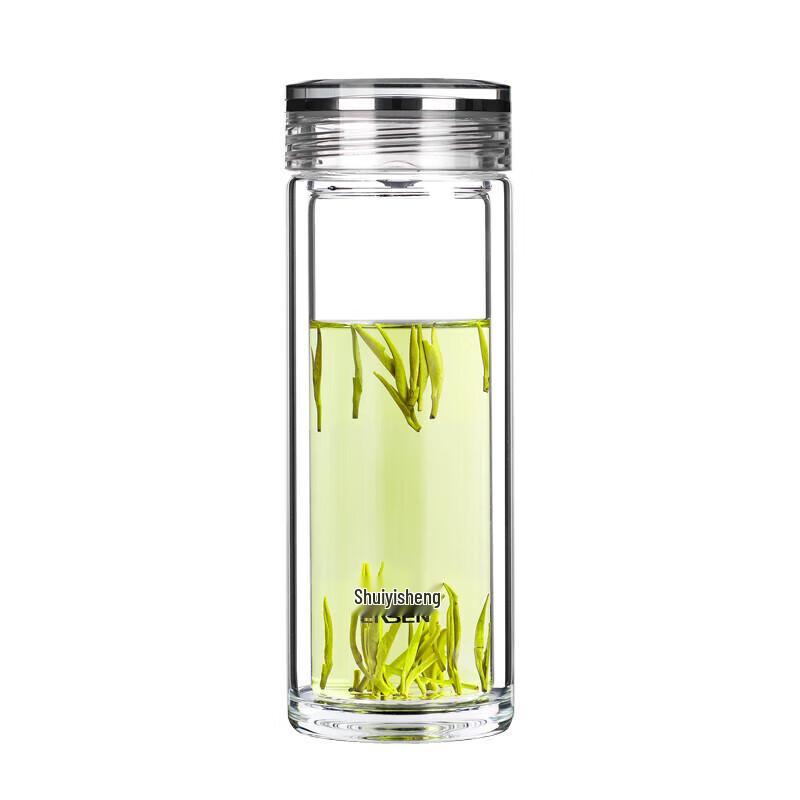 Shui Yisheng Double-Layer Business Glass Tea & Office Cup