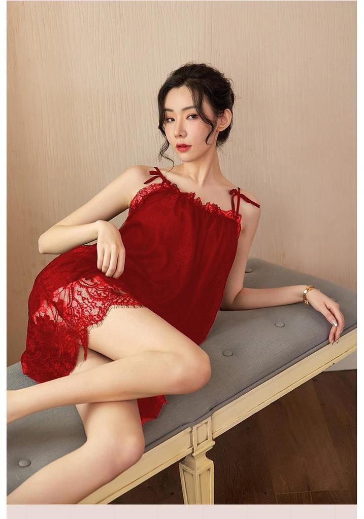 Women's Summer Fairy Camisole Nightgown - Sexy Princess Style with Lace, Sleeveless, Plus Size Pajamas