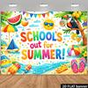 2D Planar Beach Party Backdrop Featuring Starfish Shells and Windmills Made of Durable Polyester.