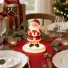 Santa Claus Night Light Figurine with Warm LED Light, Christmas Glowing Tabletop Creative Xmas Home Ornament Decor, Holiday Desktop for Bedroom Office