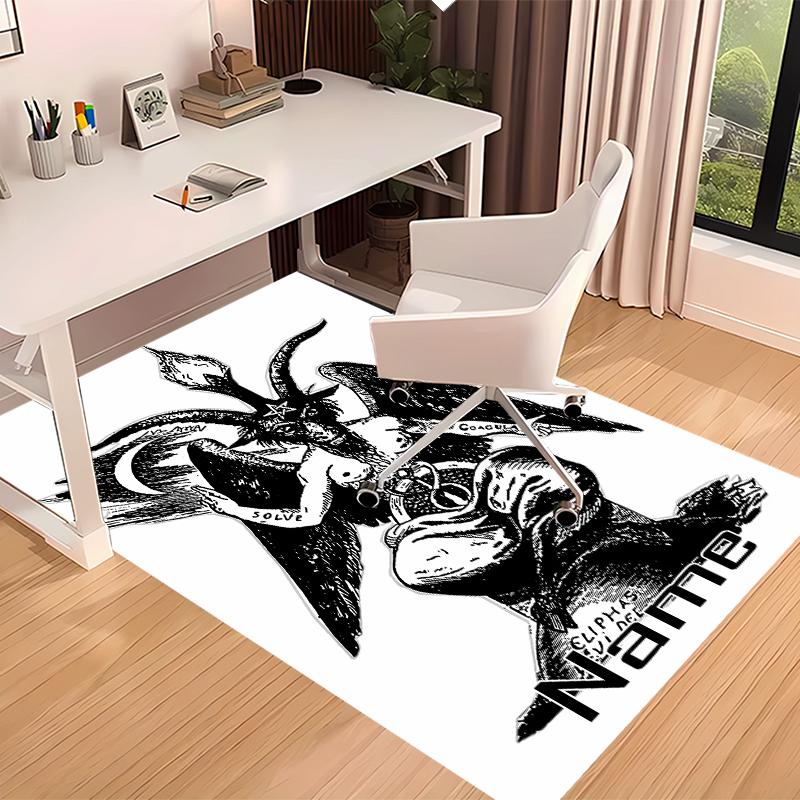 Custom Personalization Baphomet Print Area Rug - Soft, Washable Non-Slip Indoor Mat,Living Room,Home&Office Decorative Rug