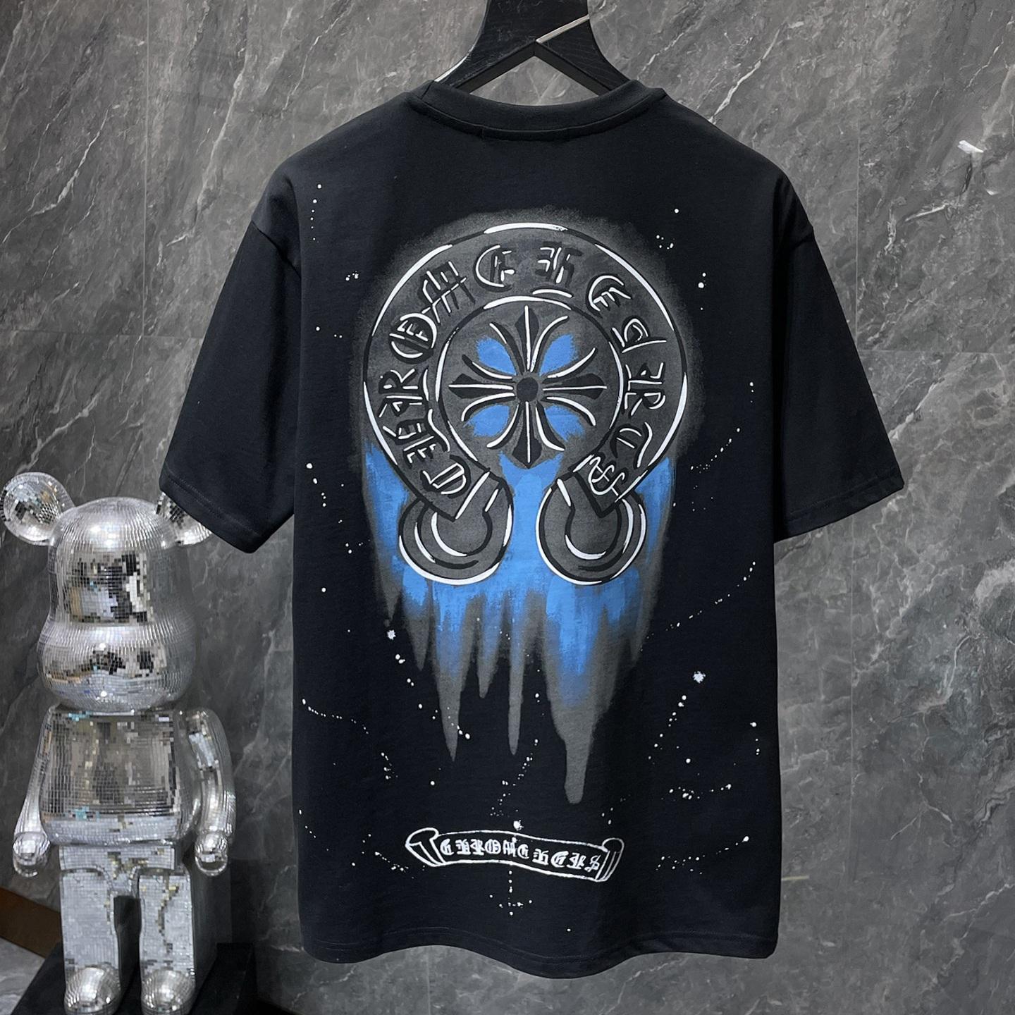 

GZ-8950 ХРОМІЗОВАНІ СЕРДЕЧКА 2025 Літня нова високоякісна бавовняна футболка вільного крою великого розміру для чоловіків та жінок, футболка для пар XL чорний