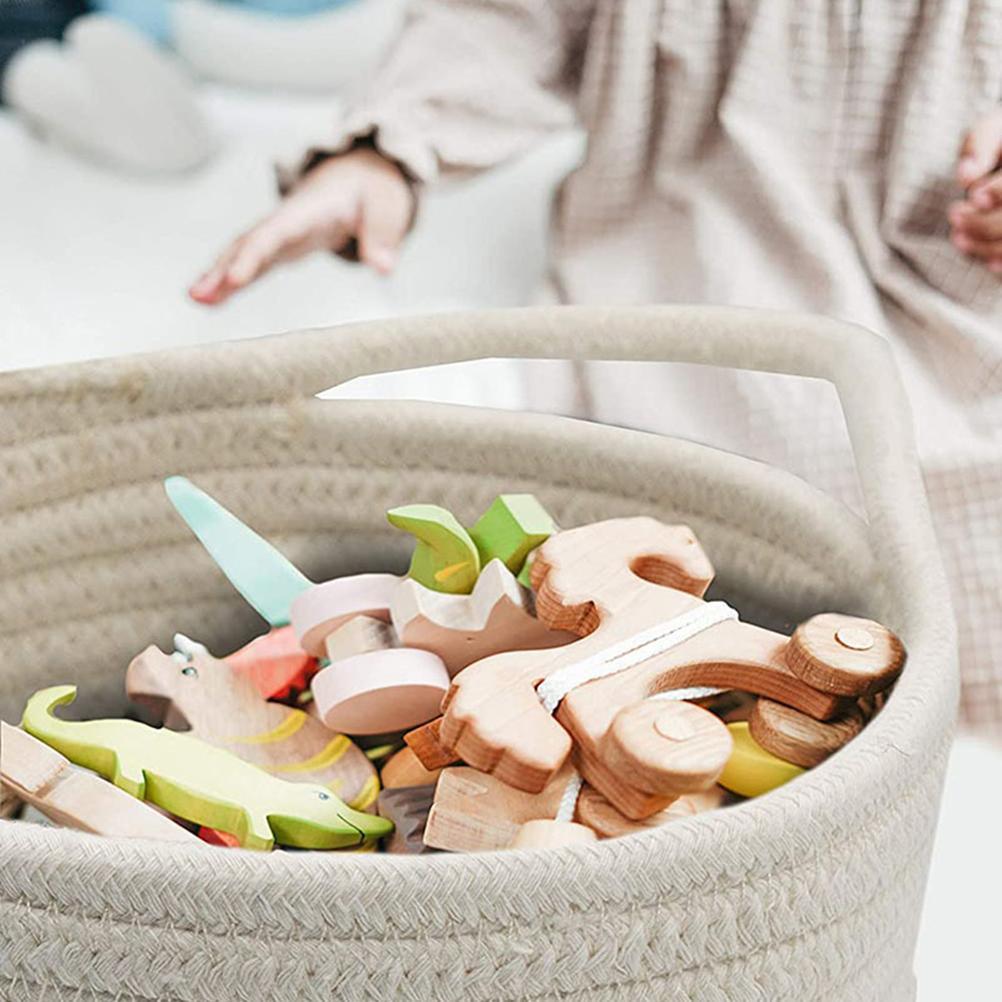 Cotton Rope Hanging Basket Storage Basket Flower Pot Hanging Basket Decorative Blanket Basket Living Room Laundry