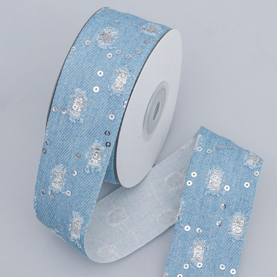 

Ручная работа, декоративные, романтические и уютные, сломанные блестки, цветная джинсовая лента, ручная работа, подарочная коробка с цветами, бантами, аксессуарами для волос, упаковка, лента для нарядов 4cm*10 yards