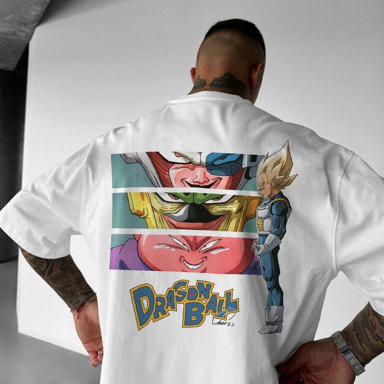 Casual T-shirt, Short-sleeved Shirt, Dragon Ball Z Printing, Classic Oversized Dragon Ball Unisex Dragon Ball Super Basic Public