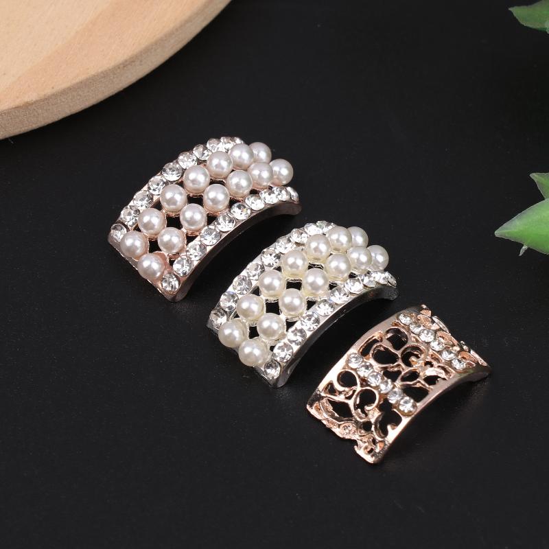 Hot Sale 10Pcs Fashion Craft Pearl Crystal Rhinestone Buttons For Diy Flower Round Cluster Button Wedding Embellishment Jewelry