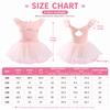 Butterfly Bow Gymnastics Tutu Skirts Breathable Kids Ballet Leotard  Ballet Dancewear