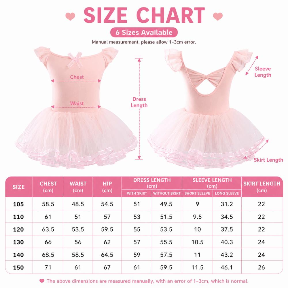 Butterfly Bow Gymnastics Tutu Skirts Breathable Kids Ballet Leotard  Ballet Dancewear