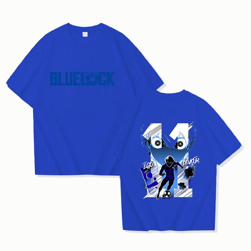 Hot Anime BLUE LOCK Isagi Yoichi Printed T Shirts Unisex Fashion Casual Tops Summer Short Sleeve Harajuku T Shirts