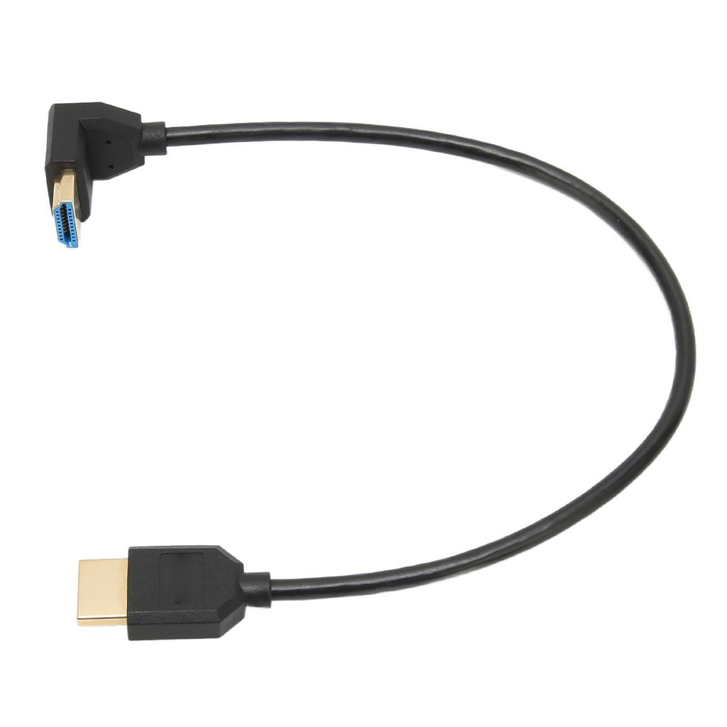 90 Degree Down HD Multimedia Interface Cable 48Gbps Gold Plated Flexible HD 8K HD Multimedia Interface Cable for Laptops