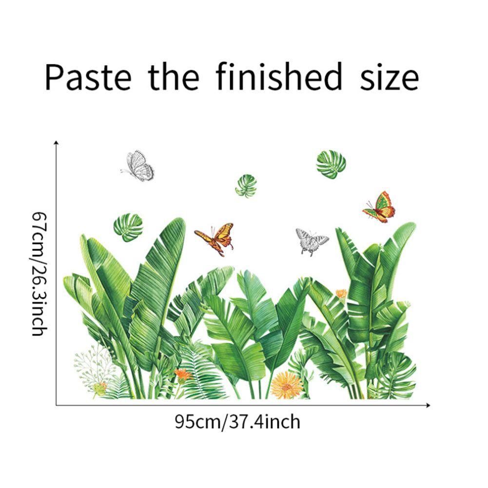 Art Murals Butterfly Removable Wall Stickers Flower Plants Leaves Wall Decals