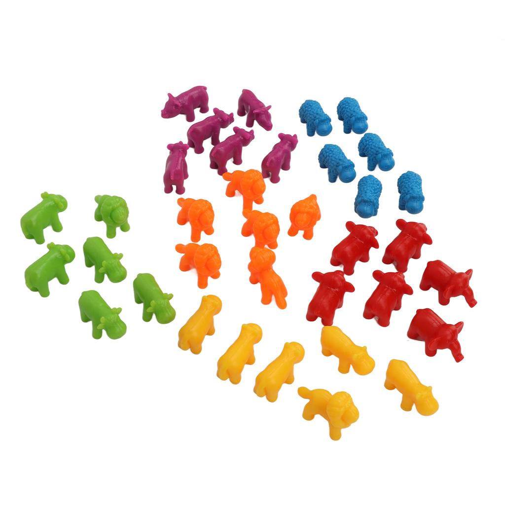 Counting Animal Toy Color Sorting Learning Fine Motor Skills Matching Game Animals Toy with Bowls