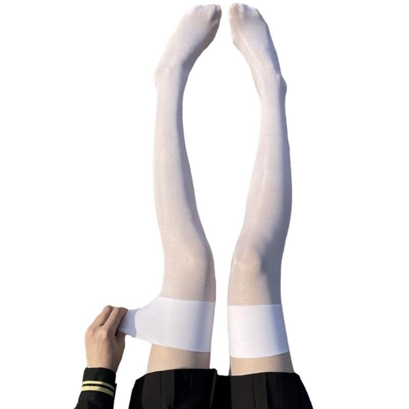 Women s Over Knee High Socks,Sheer Silk Long Stockings Cosplay Thigh High Socks Cute Long Boot Stockings Hosiery Gifts