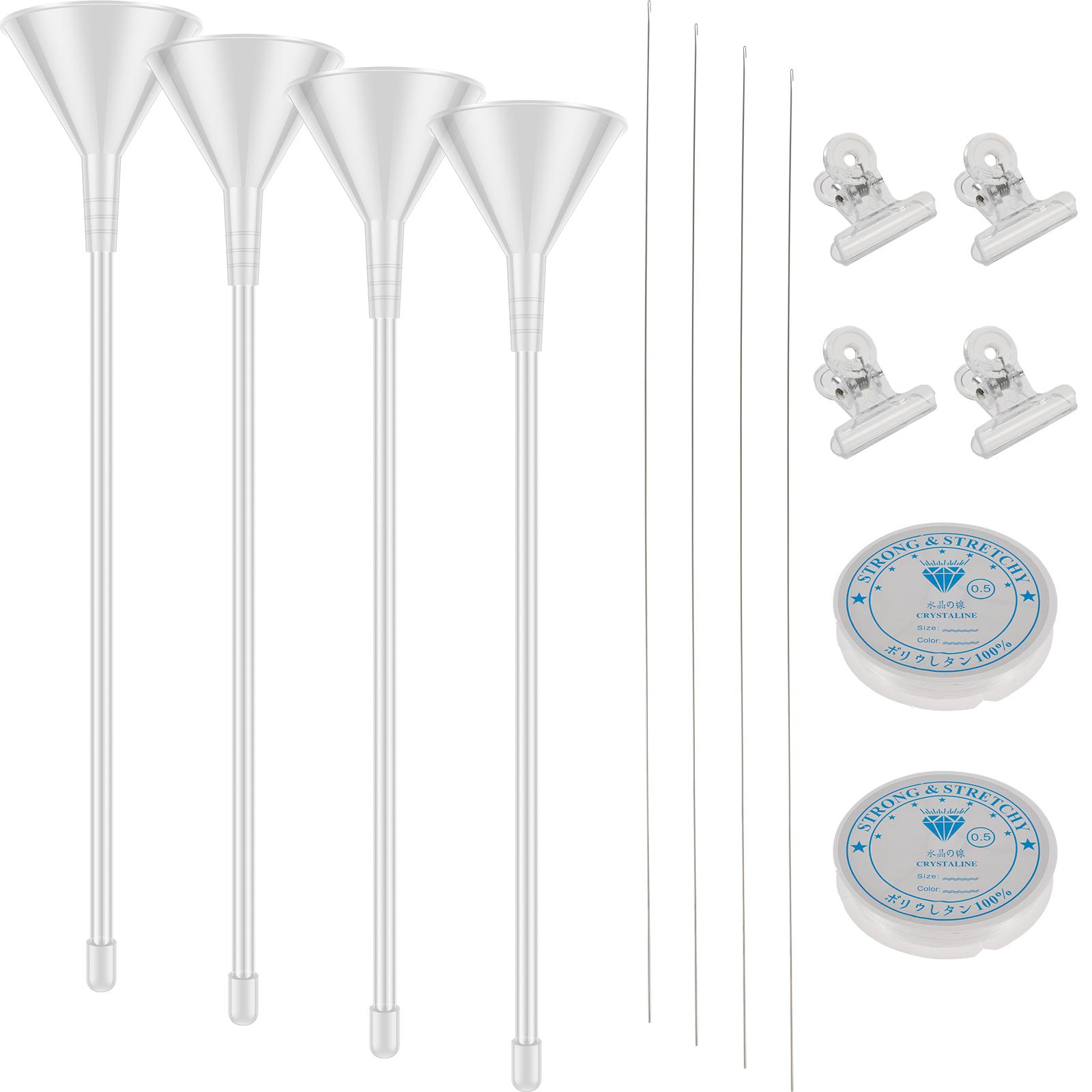 Beading Funnel for Clay Beads Complete Beading Funnel Kit with Beading Needles Bead Clips Beaded Wires Practical Beading Tool