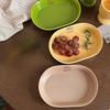 Ins wind exquisite ceramic plate tableware household western food plate steak pasta plate snack plate fruit salad plate